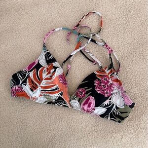 Roxy Multicolor Bikini Top Size Meium